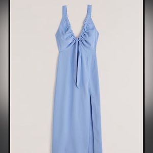 NWT Abercrombie & Fitch Cinched Neck Slip Midi Dress